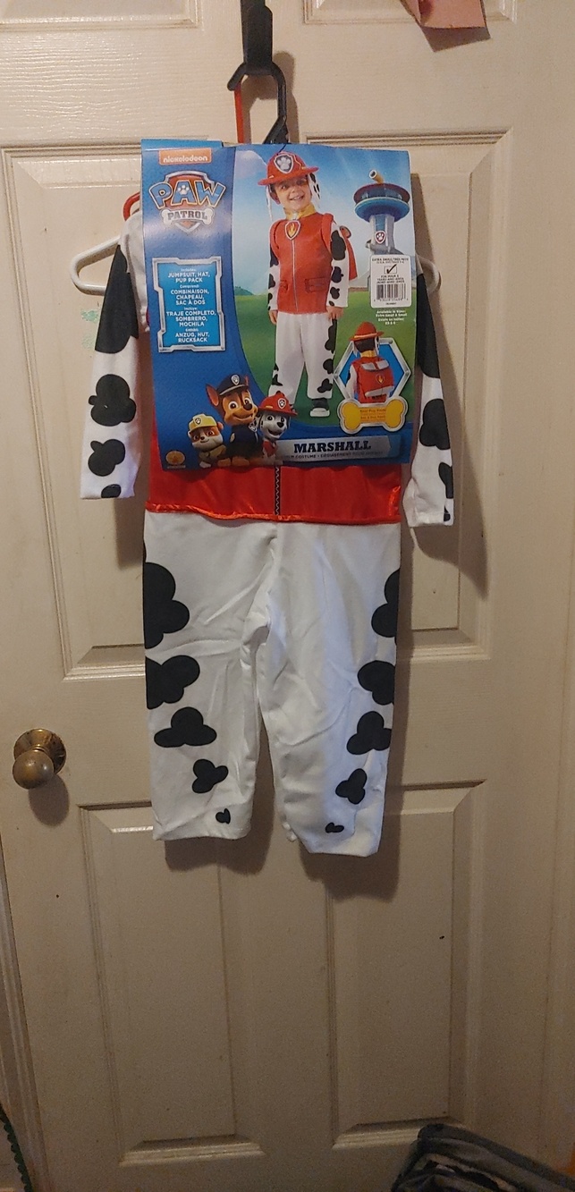 Paw Patrol Marshall Dalmatian Costume - White, Black & Red